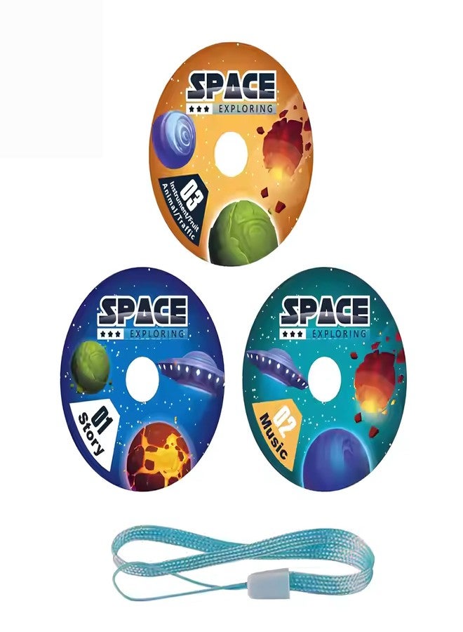 Crackles Astronaut Educational Toy with Light & Sound - 3 Learning Discs: Story, Music & Animals/Fruits - Space-Themed Talking Toy for Kids - Hanging Gift for Boys & Girls (Multicolor) - Image 4
